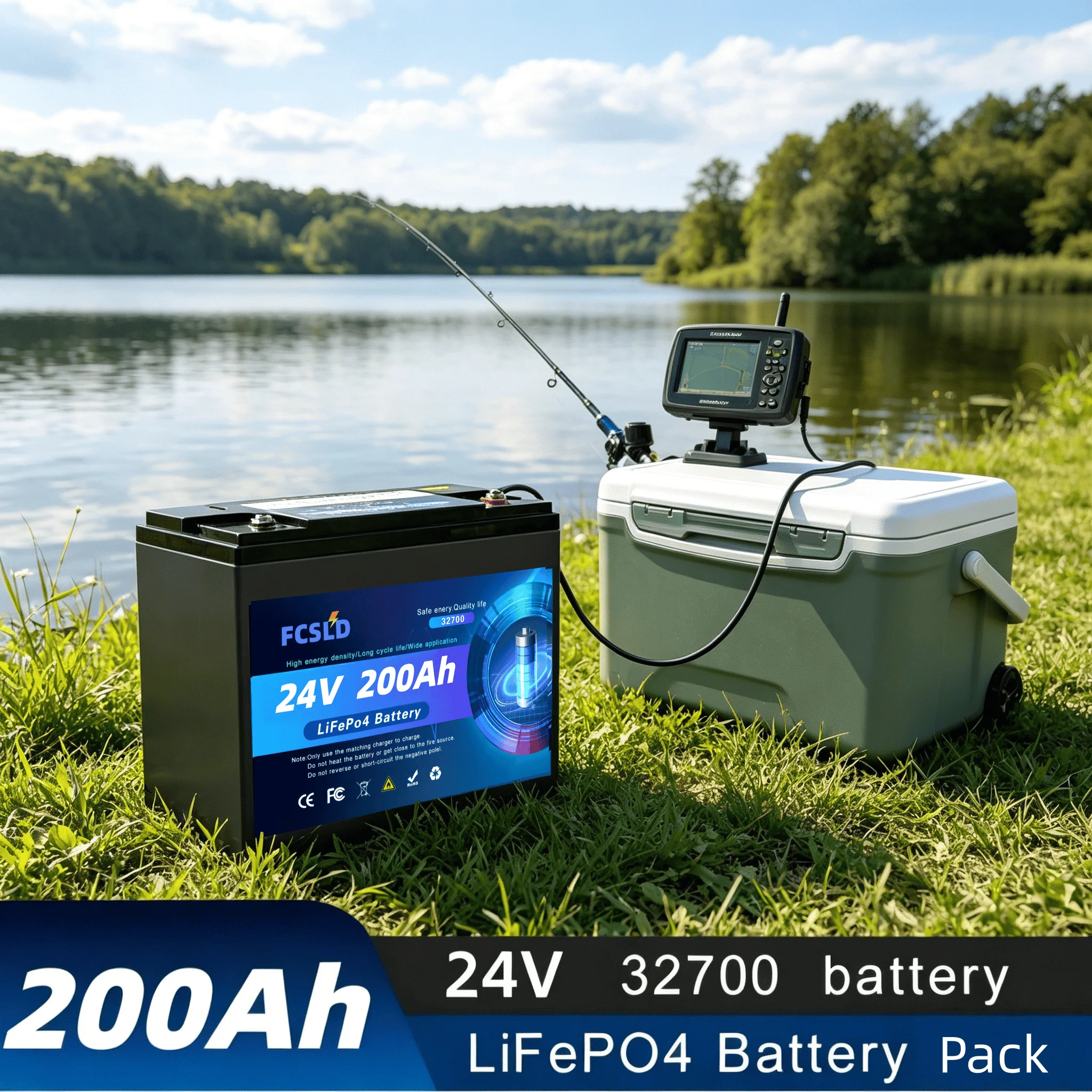 24V 200Ah LiFePO4 Battery Pack 32700 Long cycle Grade A Cells for Outdoor Fishing Boat Fish Finder Trolling Motor camping RV
24V 200Ah LiFePO4 Battery Pack 32700 Long cycle Grade A Cells for Outdoor Fishing Boat Fish Finder Trolling Motor camping RV