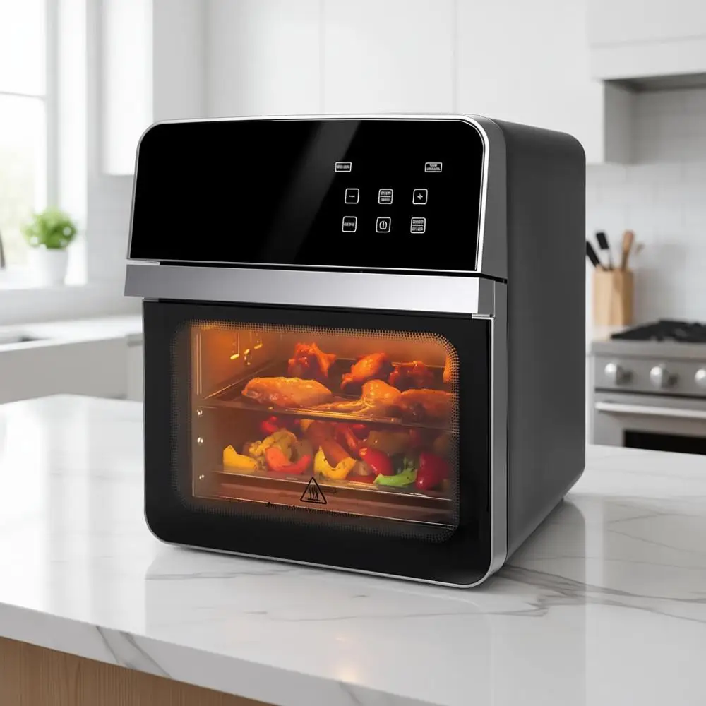 Мультипечь-аэрофритюрница 10QT с 10 предустановками, компактная семейная печь для запекания или жарки целой курицы/двойное приготовление, нержавеющая сталь
Мультипечь-аэрофритюрница 10QT с 10 предустановками, компактная семейная печь для запекания или жарки целой курицы/двойное приготовление, нержавеющая сталь