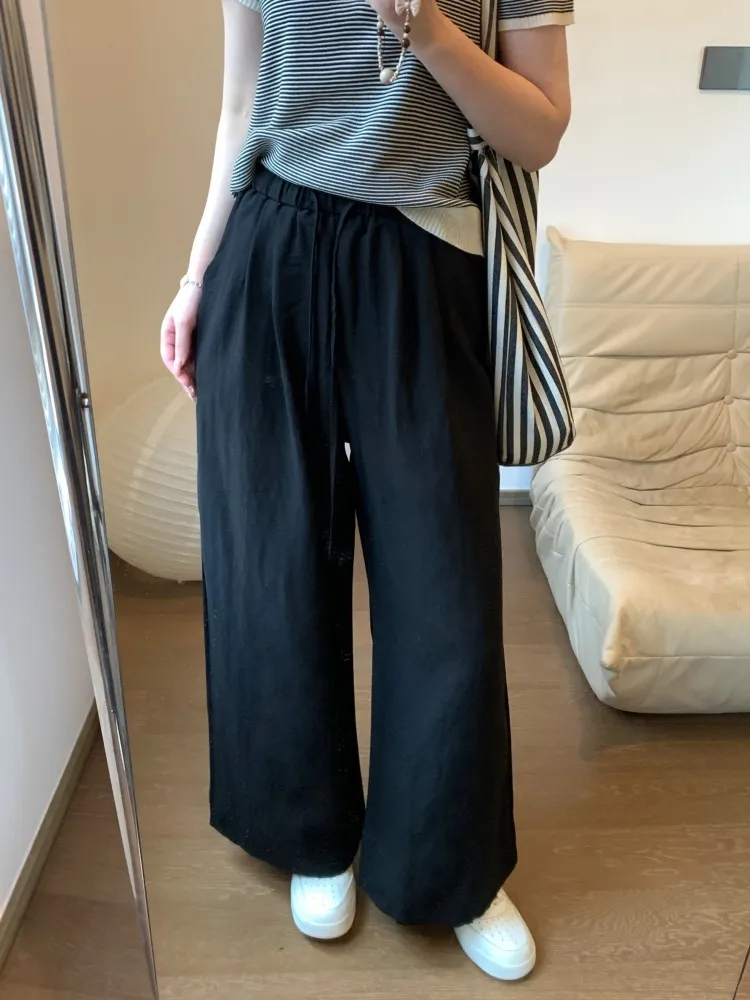 Sweet Lazy High Waist Wide Leg Pants Women's Spring Summer Loose Slimming Versatile Thin Floor-Length Casual Trousers
Sweet Lazy High Waist Wide Leg Pants Women's Spring Summer Loose Slimming Versatile Thin Floor-Length Casual Trousers