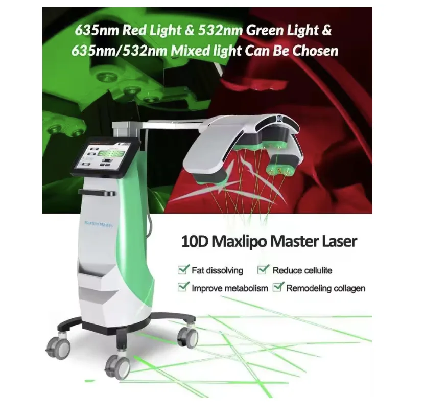 Newest 10D Emerald Laser Therapy 532nm Diode SLyric Laser Fat Removal Body Sculpture Weight Loss Body Slimming device
Newest 10D Emerald Laser Therapy 532nm Diode SLyric Laser Fat Removal Body Sculpture Weight Loss Body Slimming device
