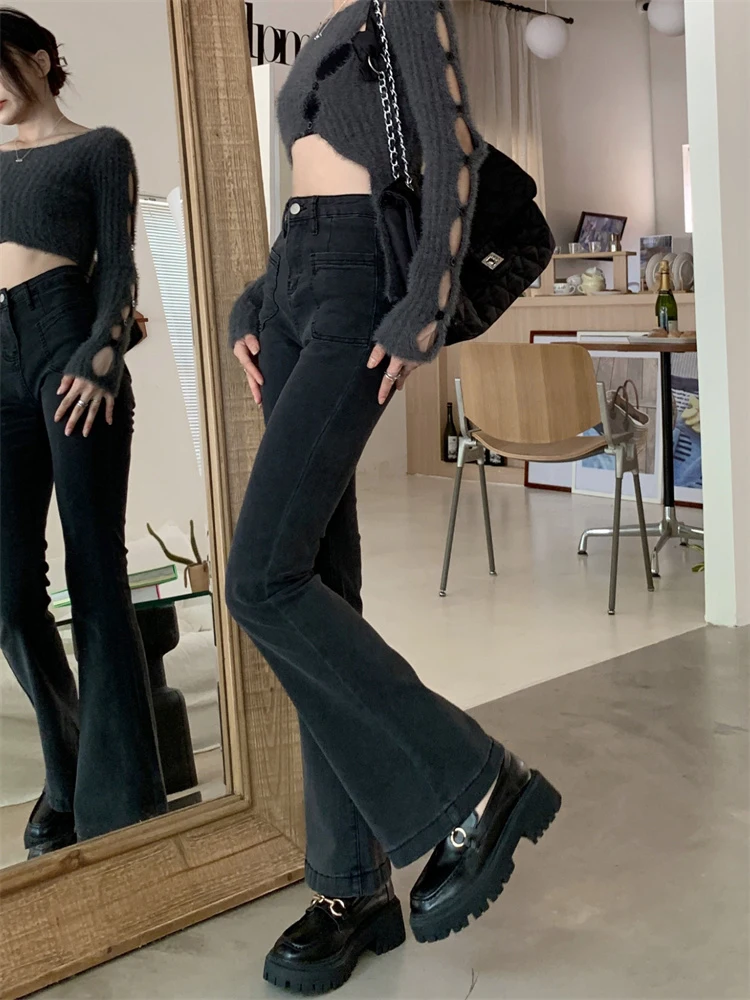 High Waist Bla Denim Jeans Women's plus Size Long Pants Flared Legs Sli Retro Trendy Casual High Waist Deep Color
High Waist Bla Denim Jeans Women's plus Size Long Pants Flared Legs Sli Retro Trendy Casual High Waist Deep Color