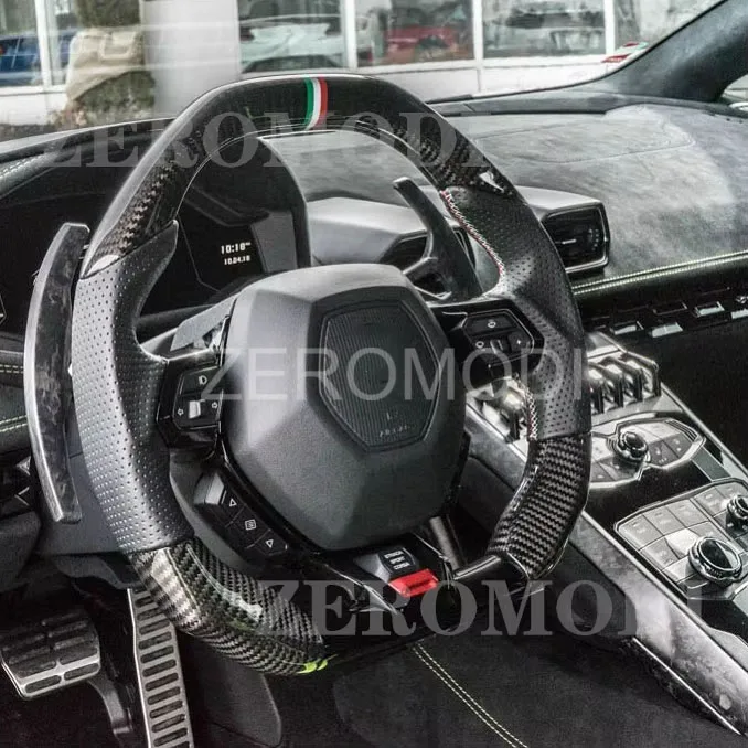 Real Carbon Steering Wheel For Lamborghini Huracan All Model Red Ring Stitching
Real Carbon Steering Wheel For Lamborghini Huracan All Model Red Ring Stitching