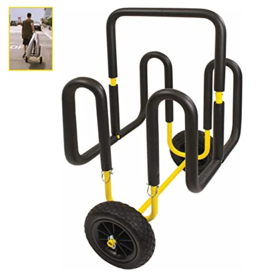 Double SUP Transport Cart with Airless Wheels for 2 Stand Up Paddle Boards Surfboards Yellow Durable Polypropylene Compact Fold
Double SUP Transport Cart with Airless Wheels for 2 Stand Up Paddle Boards Surfboards Yellow Durable Polypropylene Compact Fold