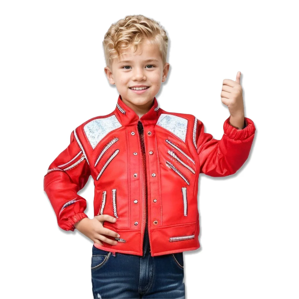Boys Girls Red Motorcycle Style Jacket – Perfect for Halloween – Michael Jackson Beat It Inspired – Suitable for 6-14
Boys Girls Red Motorcycle Style Jacket – Perfect for Halloween – Michael Jackson Beat It Inspired – Suitable for 6-14