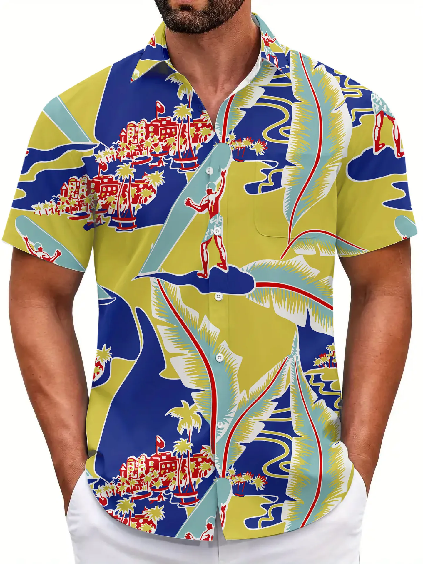 Men's Plant Flower Hawaiian Style 3D Printed Shirt Men's Lapel Short Sleeve Beach Casual Thin Breathable Outdoor Vacation Top
Men's Plant Flower Hawaiian Style 3D Printed Shirt Men's Lapel Short Sleeve Beach Casual Thin Breathable Outdoor Vacation Top
