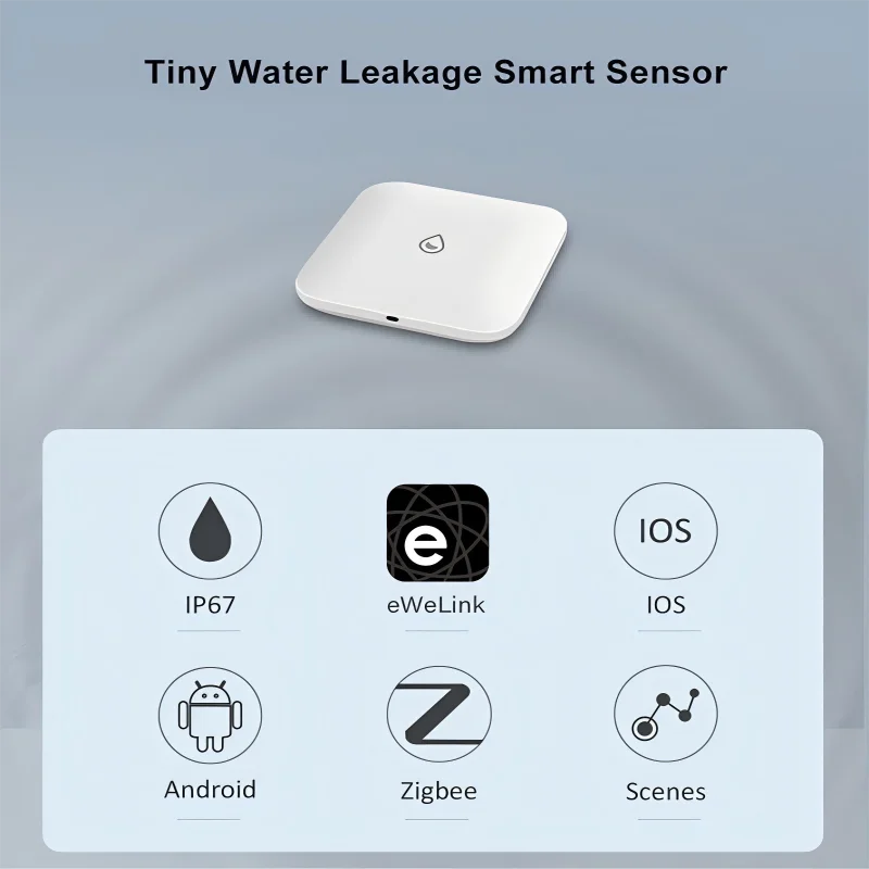 Zigbee Smart Water Sensor Leak Detector Flood Leak Alarm For eWelink/Salute/Google/Alice/Philips Cooperation ZigBee Gateway
Zigbee Smart Water Sensor Leak Detector Flood Leak Alarm For eWelink/Salute/Google/Alice/Philips Cooperation ZigBee Gateway