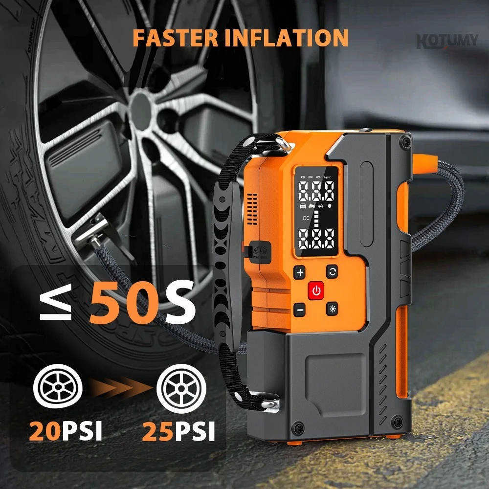 Portable Cordless Tire Inflator, Wireless High Pressure Car Air Pump
Portable Cordless Tire Inflator, Wireless High Pressure Car Air Pump