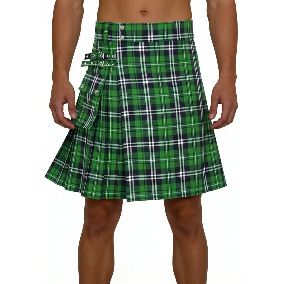 Mens Fashion Plaid Printed Skirt Casual Metal Layer Irregular Elastic Waist Midi Skirt Summer Pleated A Line Short Skirts
Mens Fashion Plaid Printed Skirt Casual Metal Layer Irregular Elastic Waist Midi Skirt Summer Pleated A Line Short Skirts