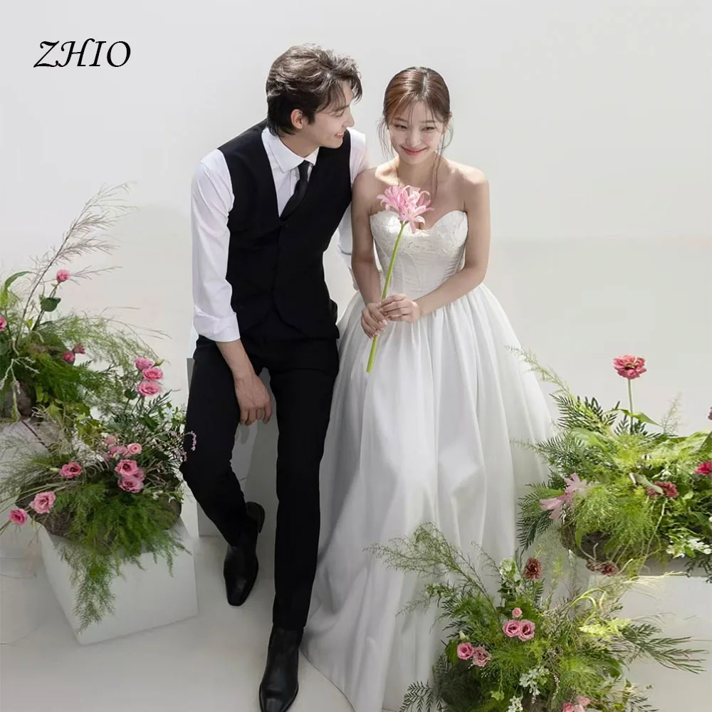 ZHIO Princess White Wedding Dress Sweetheart Taffeta with Lace Korea Photo Shoot Bridal Reception Gown Customized웨딩드레스
ZHIO Princess White Wedding Dress Sweetheart Taffeta with Lace Korea Photo Shoot Bridal Reception Gown Customized웨딩드레스