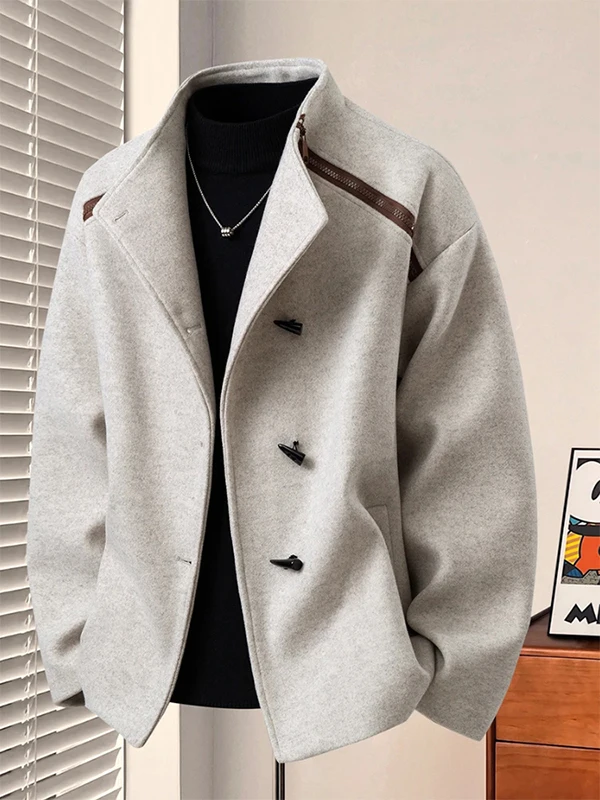 Korean Sle Lightweight Luxury Collared Buttoned ort Woolen Coat Men Winter Cotton Thiened Faionable Warm Plaid Jaet
Korean Sle Lightweight Luxury Collared Buttoned ort Woolen Coat Men Winter Cotton Thiened Faionable Warm Plaid Jaet