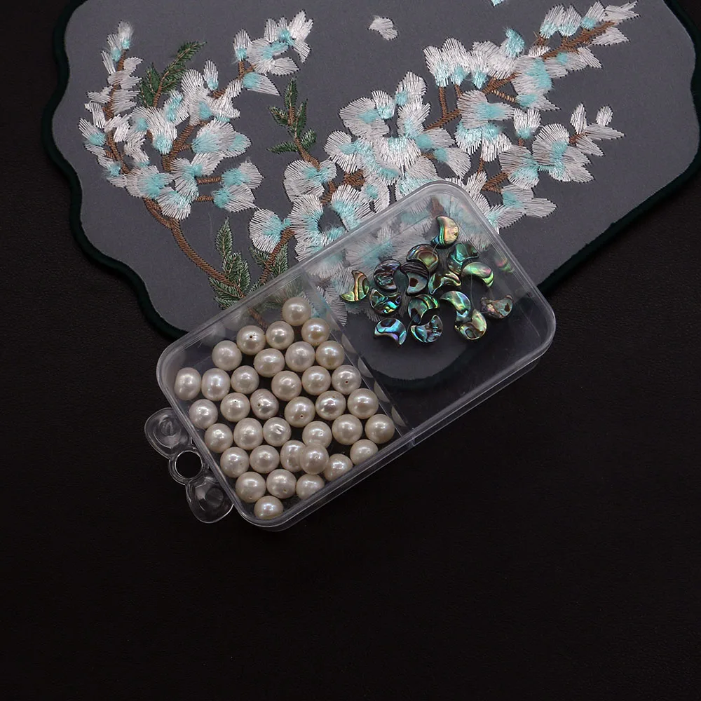 59x103mm Two-Compartment Design Transparent Plastic Rectangular Jewelry Packaging Box Small Bead Accessories Display Tool 4pcs