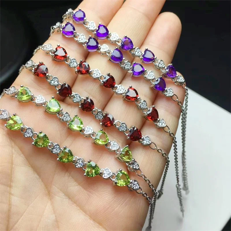 S925 Natural Crystal Quartz Heart Facet Crystal Women Fashion Jewelry Colorful Gemstone Bracelet Gift 1PCS
S925 Natural Crystal Quartz Heart Facet Crystal Women Fashion Jewelry Colorful Gemstone Bracelet Gift 1PCS