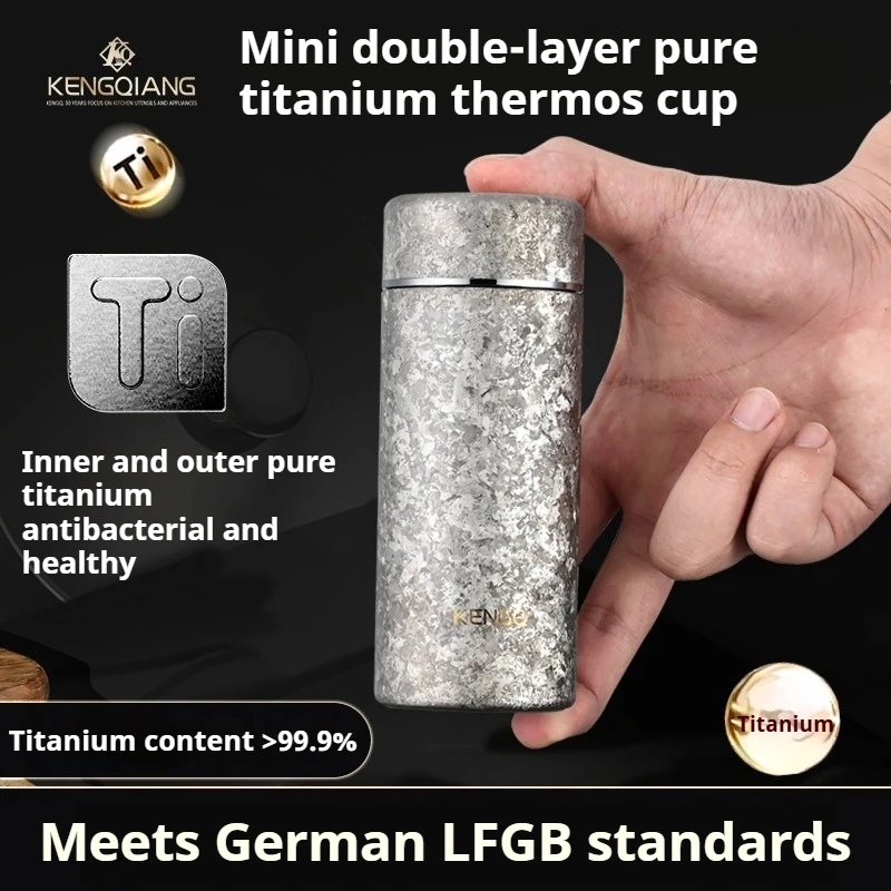 Pure Titanium Thermal Water Bottle Thermos Vacuum Flask Coffee Tea Cup Office Pocket Cup High-end Portable Titanium Water Cup
Pure Titanium Thermal Water Bottle Thermos Vacuum Flask Coffee Tea Cup Office Pocket Cup High-end Portable Titanium Water Cup