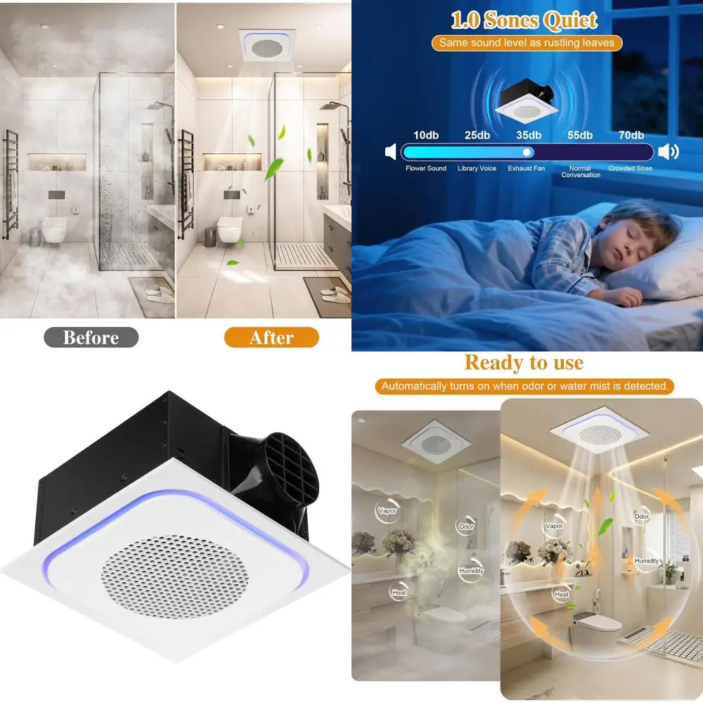 Ultra Quiet 12 Bathroom Exhaust Fan with Light, 1.0 Sone, 220 CFM, 10x10 Mount
Ultra Quiet 12 Bathroom Exhaust Fan with Light, 1.0 Sone, 220 CFM, 10x10 Mount