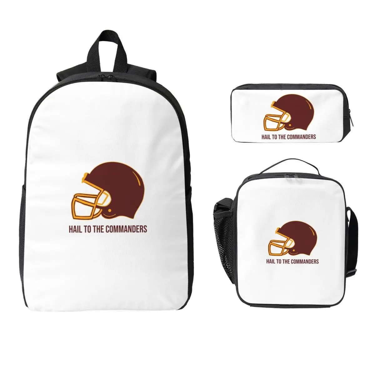 Hail To The Commanders - Washington Commanders Backpack Student Boy Girls BookBag School Bag 3ps Insulated Lunch Bag Pencil Case
Hail To The Commanders - Washington Commanders Backpack Student Boy Girls BookBag School Bag 3ps Insulated Lunch Bag Pencil Case