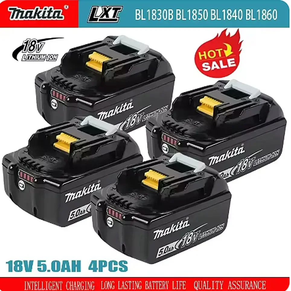 Original Makita 18V 5Ah/6Ah lithium battery, intelligent chip, ultra long battery life, suitable for BL1830 BL1840 BL1850 BL1860
Original Makita 18V 5Ah/6Ah lithium battery, intelligent chip, ultra long battery life, suitable for BL1830 BL1840 BL1850 BL1860
