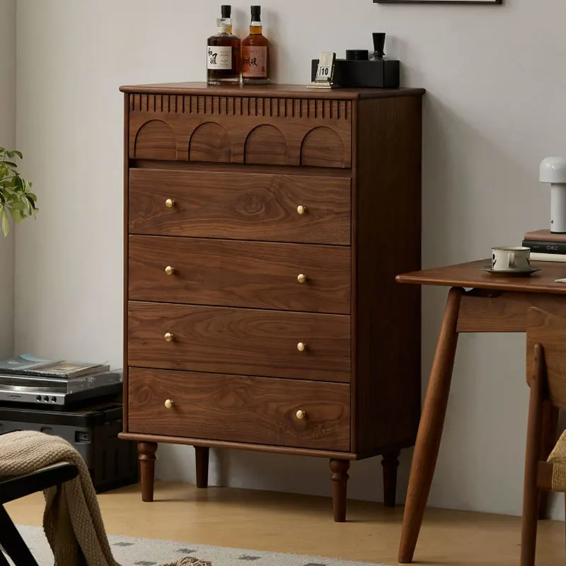 North American black walnut solid wood chest, chestof drawers, French retro storage cabinet, chest of drawers, locker, American
North American black walnut solid wood chest, chestof drawers, French retro storage cabinet, chest of drawers, locker, American
