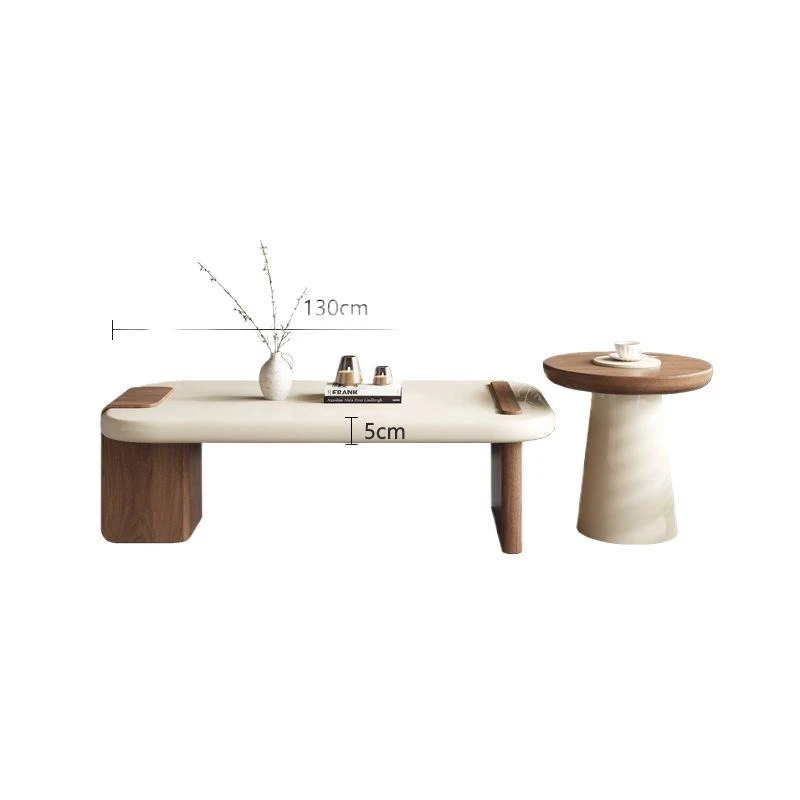 Medieval style coffee table living room household small apartment cream style walnut edge table
Medieval style coffee table living room household small apartment cream style walnut edge table