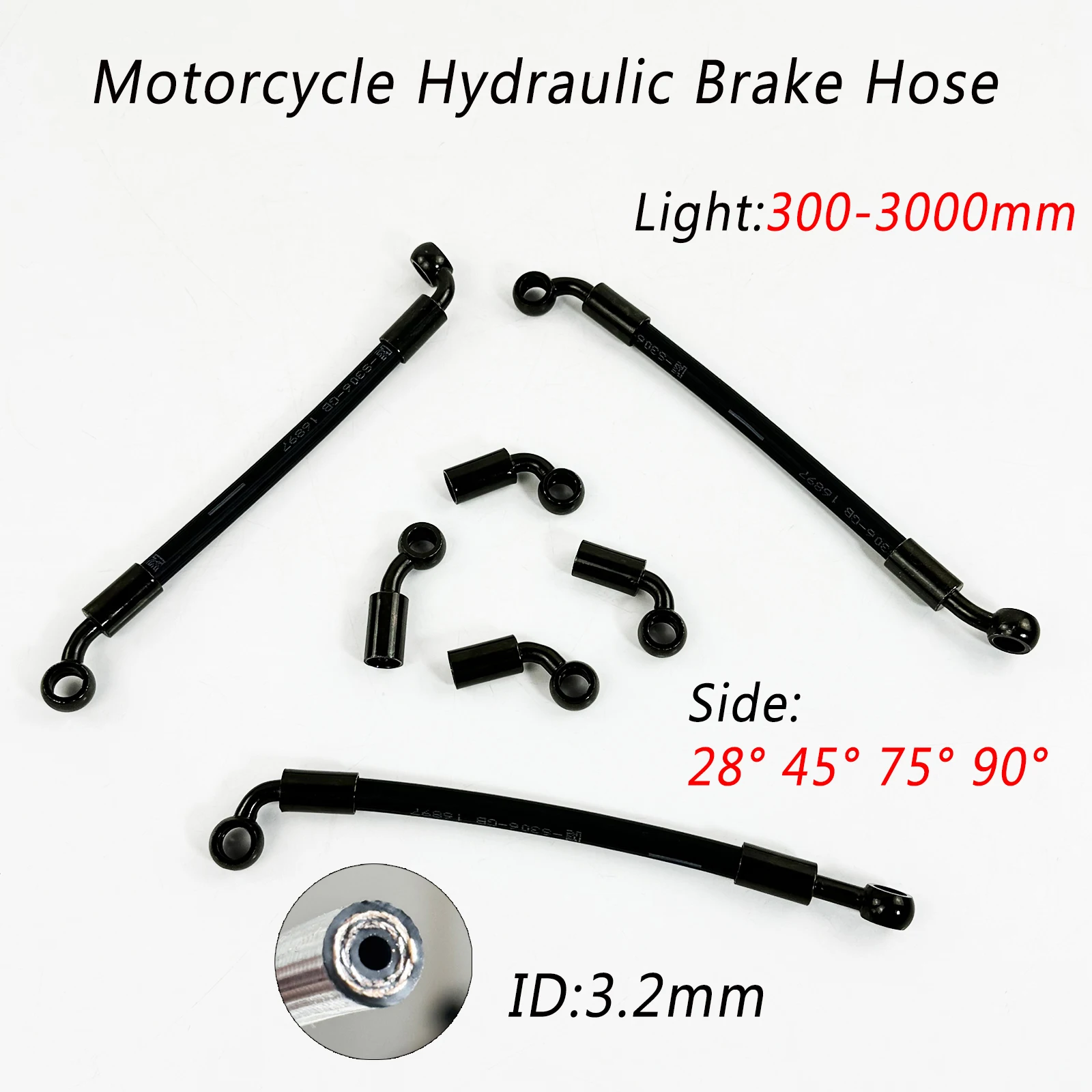 Черный универсальный мотоциклетный плетеный тормозной шланг 300-3000 мм, внутренний диаметр 3,2 мм 0 ° /28 ° /90 ° + 28 ° /45 ° /75 ° /90 ° Боковой разъем
Черный универсальный мотоциклетный плетеный тормозной шланг 300-3000 мм, внутренний диаметр 3,2 мм 0 ° /28 ° /90 ° + 28 ° /45 ° /75 ° /90 ° Боковой разъем