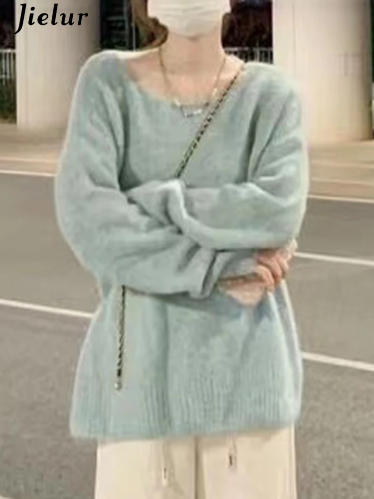 Jielur Blue Korean Style Loose Sweater Knitting Soft Women Pullovers Sweet Solid Color Fashion Simple Casual Female Pullovers
Jielur Blue Korean Style Loose Sweater Knitting Soft Women Pullovers Sweet Solid Color Fashion Simple Casual Female Pullovers