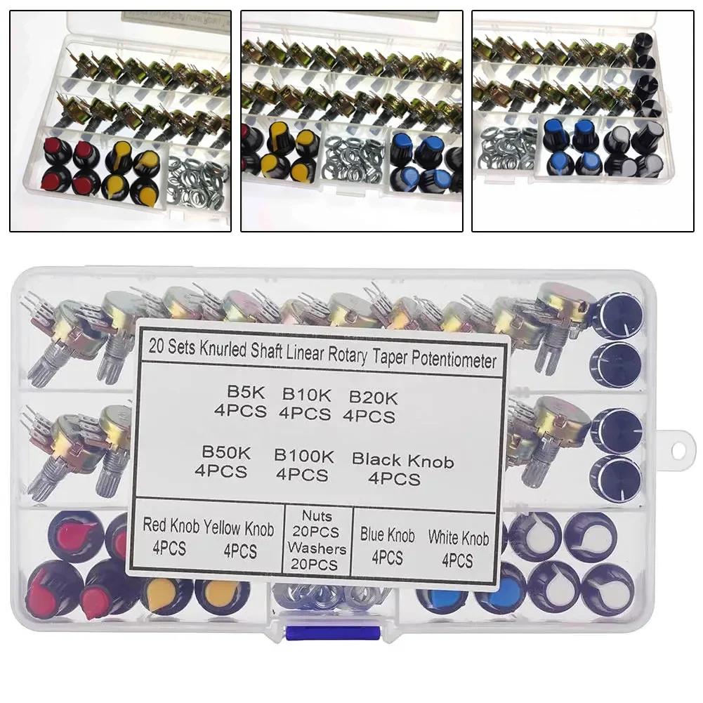 WH148 Potentiometer Switch With Knob15mm Shaft Single Connector Linear Potentiometer Electrical Equipment Switch With Knob
WH148 Potentiometer Switch With Knob15mm Shaft Single Connector Linear Potentiometer Electrical Equipment Switch With Knob
