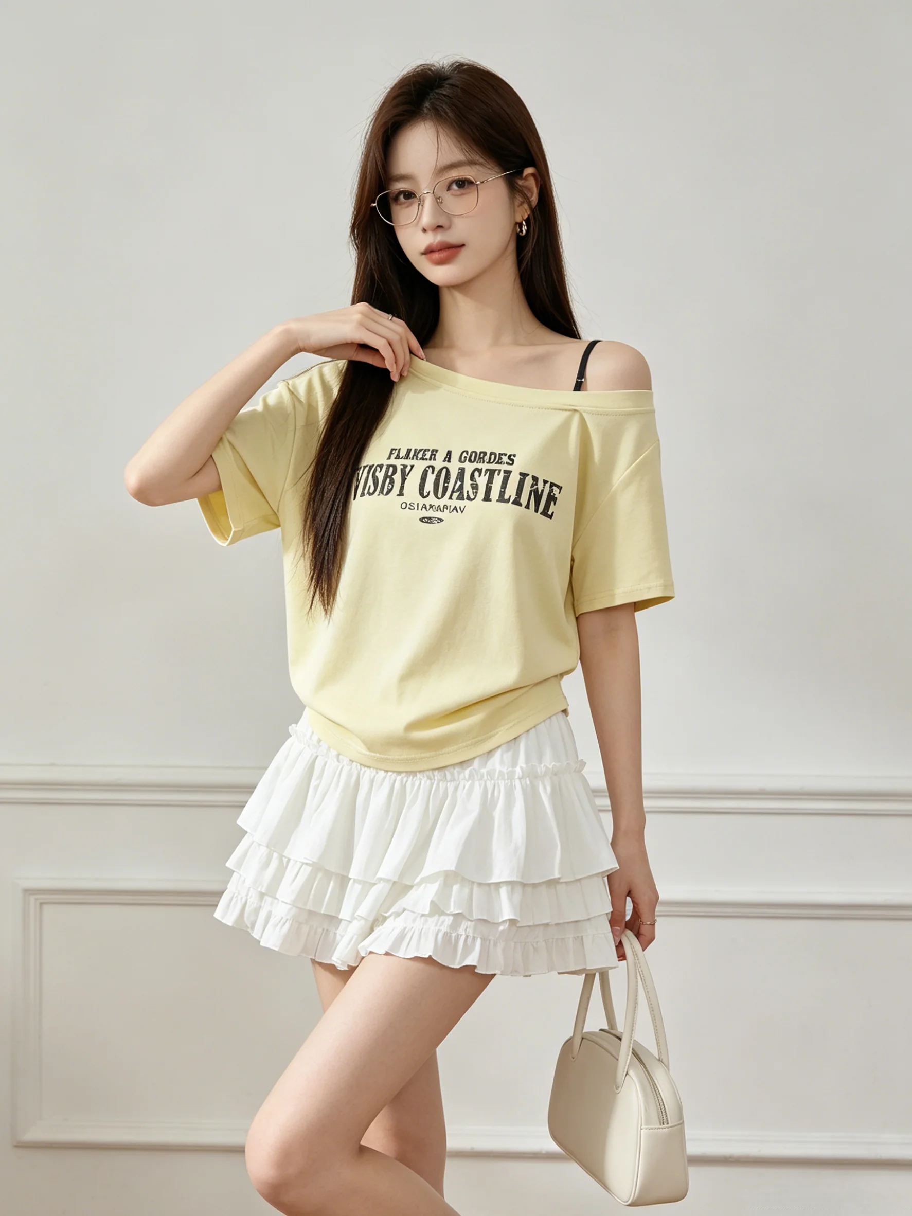 Fashionable Anti-Aging Korean Style Skin-Friendly Shoulder Strap Short Sleeve T-Shirt Summer Loose Slimming Versatile Printed...
Fashionable Anti-Aging Korean Style Skin-Friendly Shoulder Strap Short Sleeve T-Shirt Summer Loose Slimming Versatile Printed...