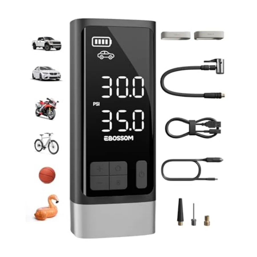 Portable Tire Inflator with Dual-Cylinder 5 x Fast Inflation Car Air Compressor with Memory Function 150PSI Cordless Tire Infla
Portable Tire Inflator with Dual-Cylinder 5 x Fast Inflation Car Air Compressor with Memory Function 150PSI Cordless Tire Infla