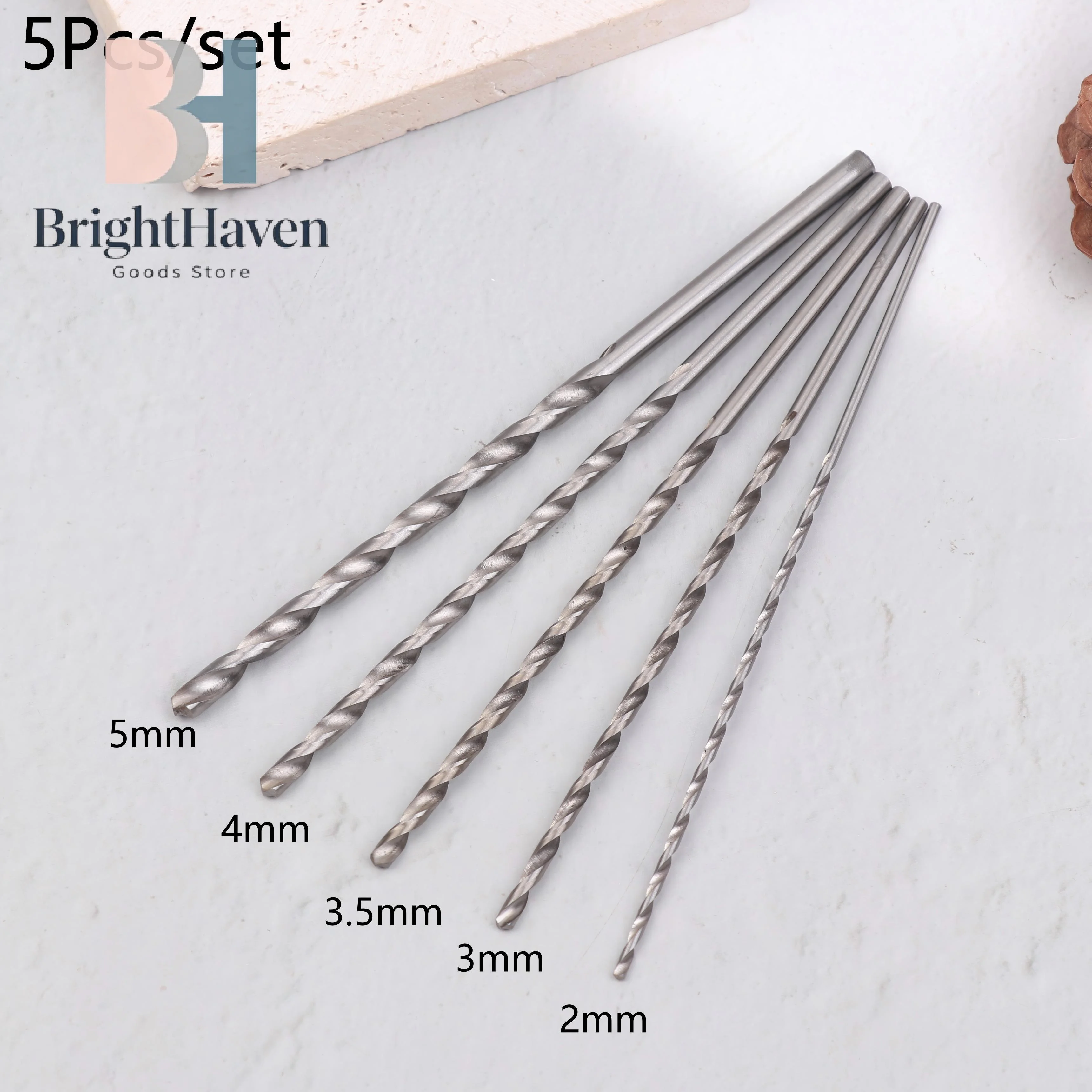 5Pcs 2mm 3mm 3.5mm 4mm 5mm Twist Drill Bit Kit For Wood Plastic Alloy Metal Woodworking Deep Hole Drilling BH
5Pcs 2mm 3mm 3.5mm 4mm 5mm Twist Drill Bit Kit For Wood Plastic Alloy Metal Woodworking Deep Hole Drilling BH