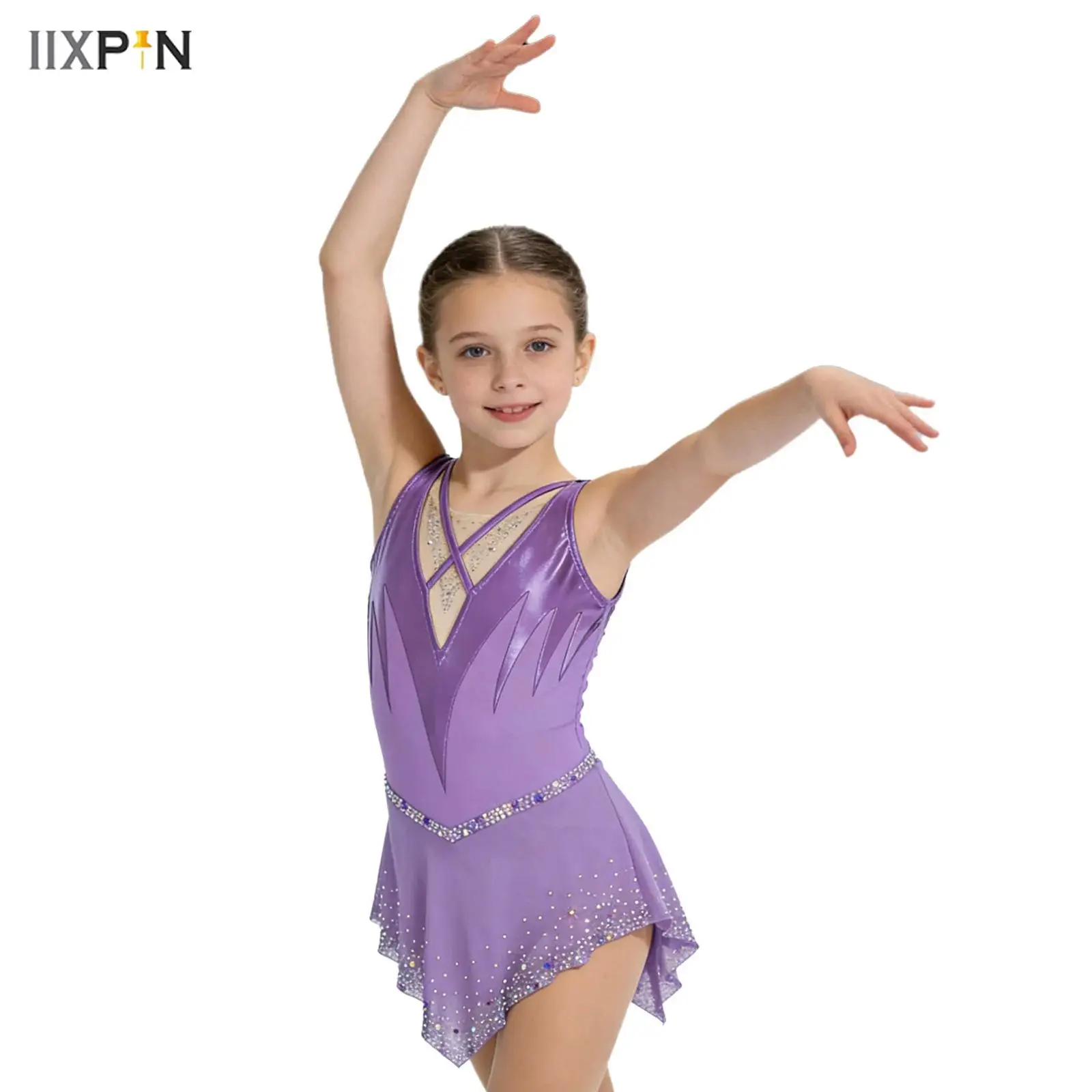Kids Girls Ballet Dancewear Rhythmic Gymnastics Leotard Dress Rhinestones Figure Skating Rumba Latin Dance Cha-Cha Performance
Kids Girls Ballet Dancewear Rhythmic Gymnastics Leotard Dress Rhinestones Figure Skating Rumba Latin Dance Cha-Cha Performance