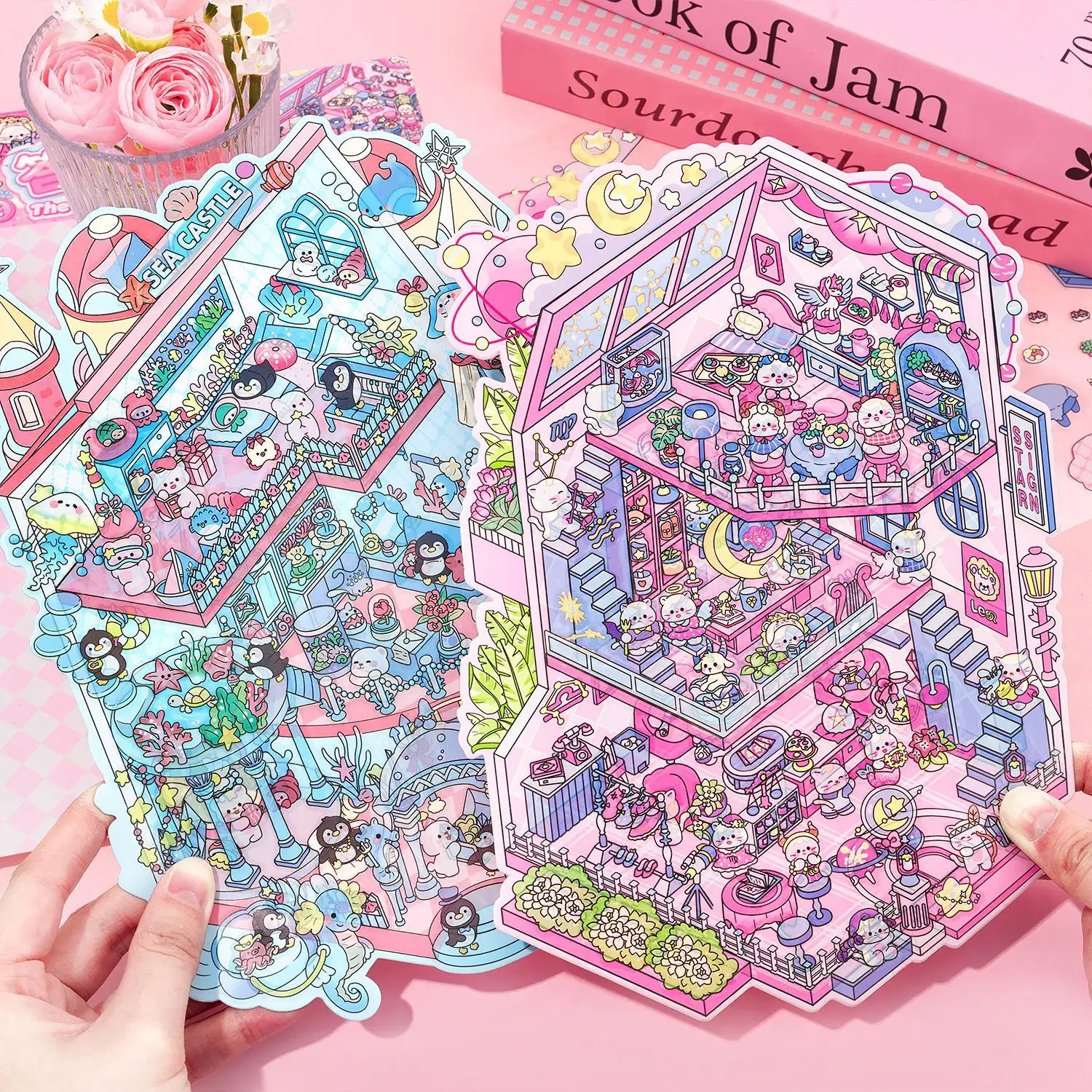 New Plus Size Layer 3 Cartoon Castle Town Landscape Sticker Scene DIY Toy Game Sticker Festival Birthday Gift for Kid Child Girl
New Plus Size Layer 3 Cartoon Castle Town Landscape Sticker Scene DIY Toy Game Sticker Festival Birthday Gift for Kid Child Girl