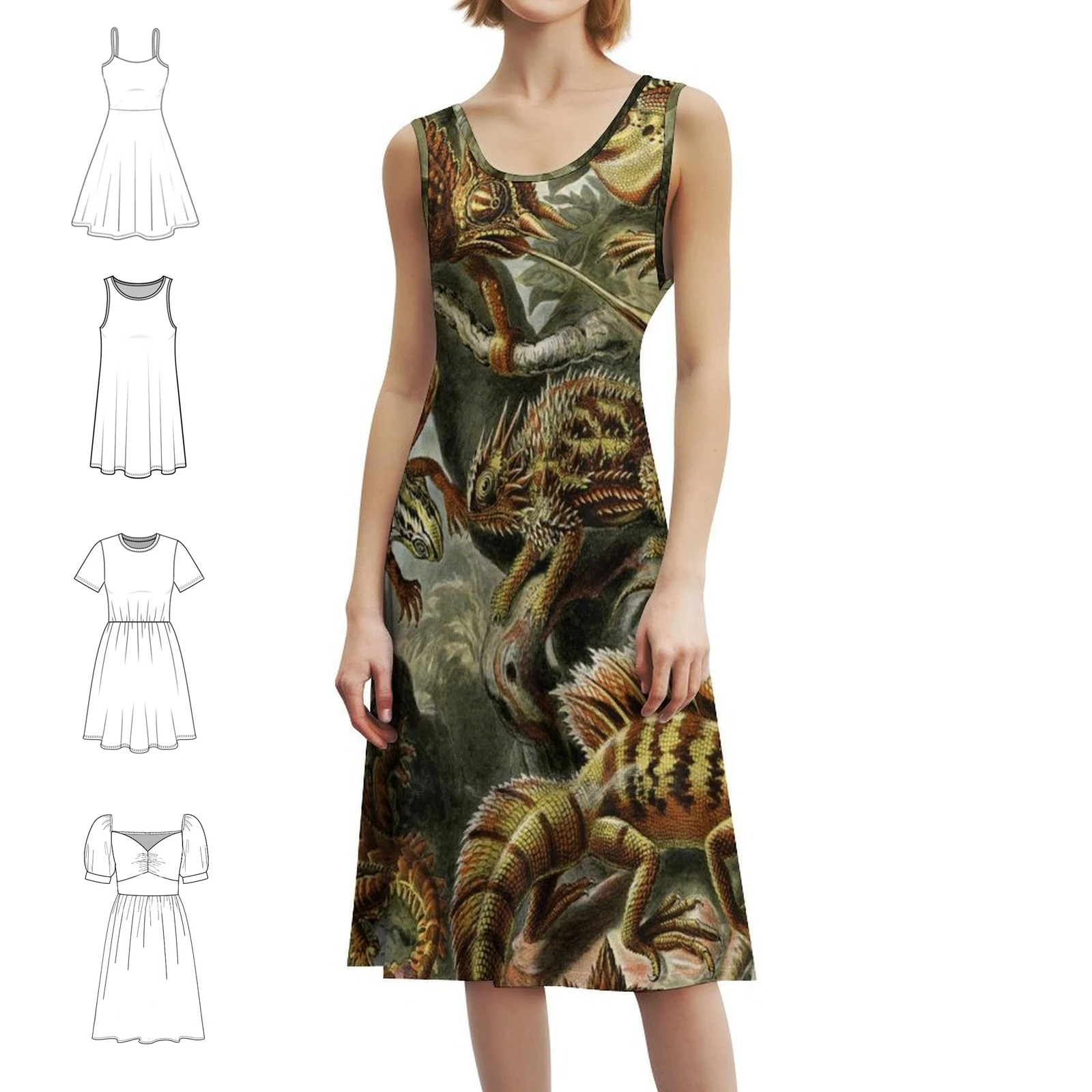 Винтажное богемное платье Lizards-Ernst Haeckel с пышными рукавами или варианты без рукавов для женщин, платье Ernst Haeckel 1800, 1900.
Винтажное богемное платье Lizards-Ernst Haeckel с пышными рукавами или варианты без рукавов для женщин, платье Ernst Haeckel 1800, 1900.