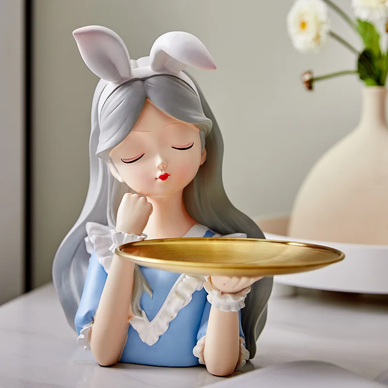 Resin Girl Statue with Storage Tray Nordic Modern Girl Sculpture for Living Room Decoration Office Desk Decoration Ornament
Resin Girl Statue with Storage Tray Nordic Modern Girl Sculpture for Living Room Decoration Office Desk Decoration Ornament