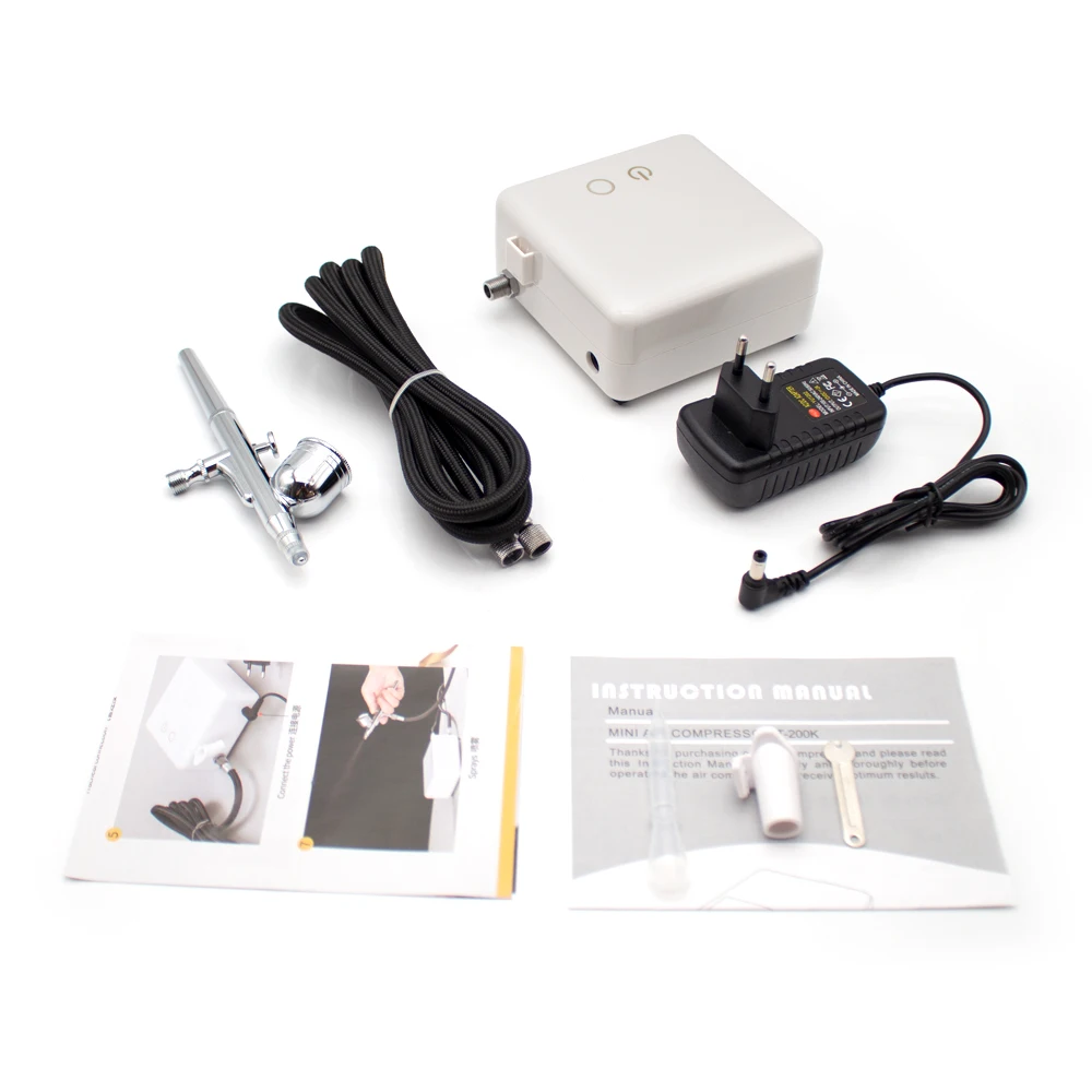 T200K Air Pump Airbrush Cake Decorating Airbrush With Compressor DIY Model Spray Tool Paint Sprayer 0.3MM Nozzle
T200K Air Pump Airbrush Cake Decorating Airbrush With Compressor DIY Model Spray Tool Paint Sprayer 0.3MM Nozzle