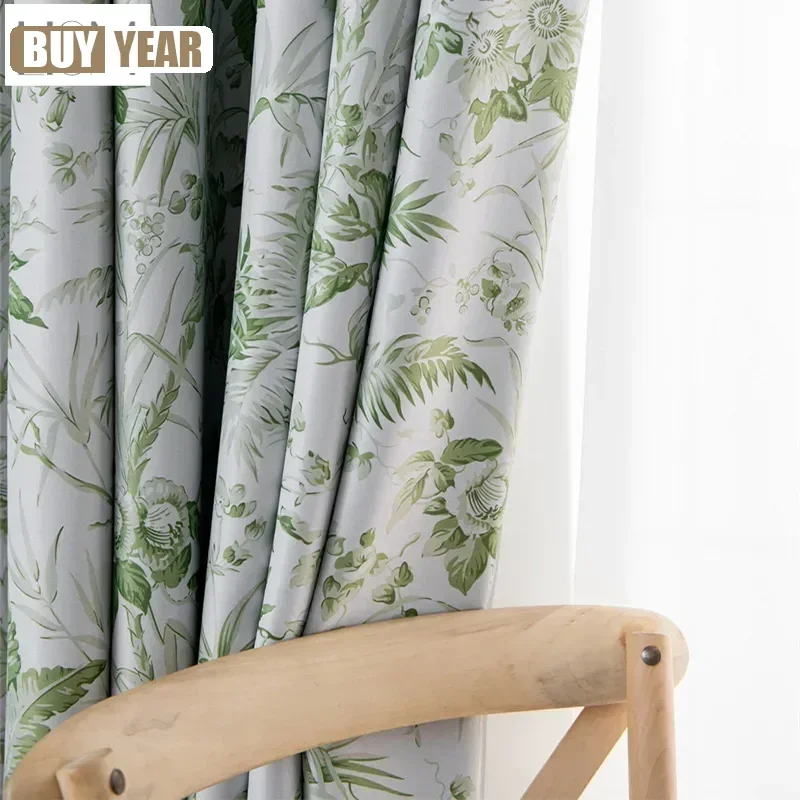 Green Floral Curtains For Living Room Bedroom Pastoral Country Polyester Cotton Bay Window Treatment French Fresh Blackout New
Green Floral Curtains For Living Room Bedroom Pastoral Country Polyester Cotton Bay Window Treatment French Fresh Blackout New