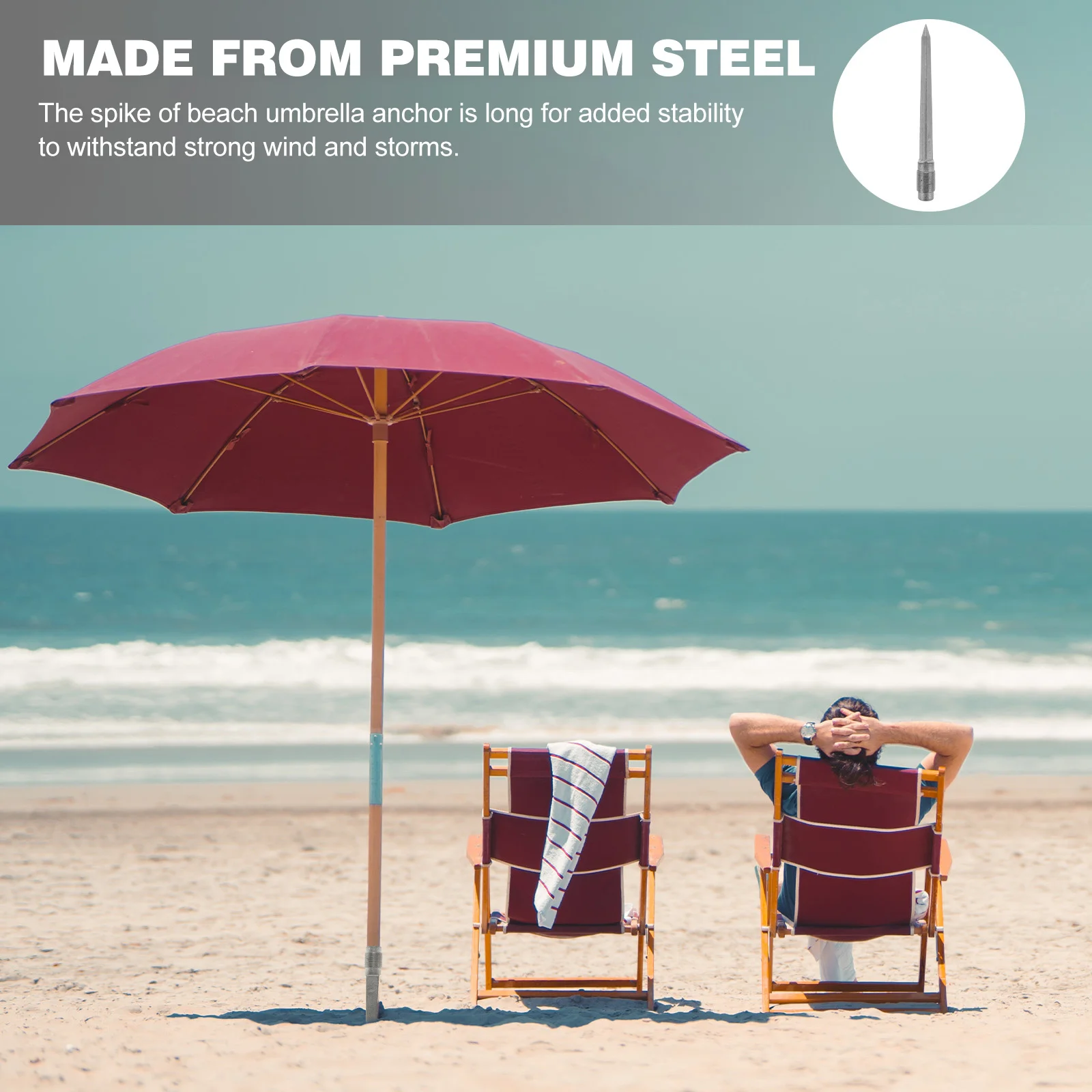 1pc Ground Anchor For Outdoor Umbrella Durable Beach Spike Sand Holder Sturdy Patio Parasol Stand Outdoor Furniture
1pc Ground Anchor For Outdoor Umbrella Durable Beach Spike Sand Holder Sturdy Patio Parasol Stand Outdoor Furniture