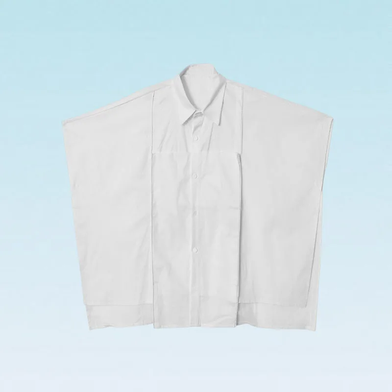 Men's Super Loose White Shirt Large Size Fashion Personalized Splicing Irregular Simple Casual Short Sleeve Shirt
Men's Super Loose White Shirt Large Size Fashion Personalized Splicing Irregular Simple Casual Short Sleeve Shirt