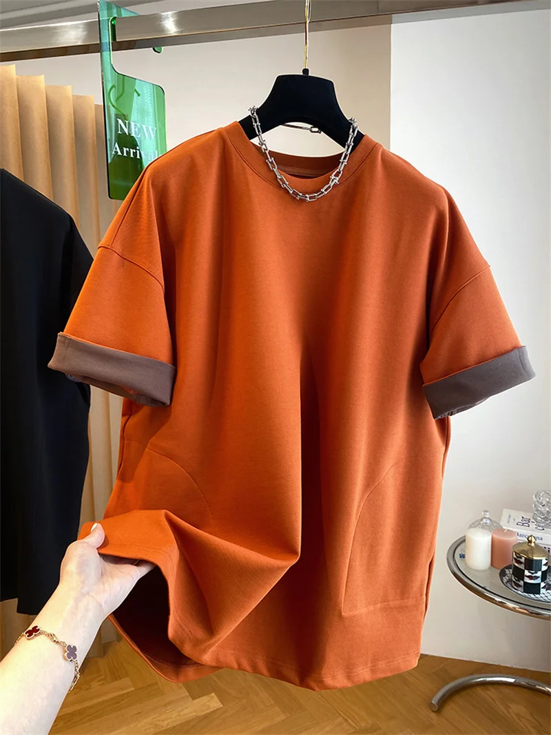 Dopamine Orange 2024 New Color Block Sleeve round Neck Short Sleeve Loose Women's T-Shirt Versatile Base Shirt Top
Dopamine Orange 2024 New Color Block Sleeve round Neck Short Sleeve Loose Women's T-Shirt Versatile Base Shirt Top