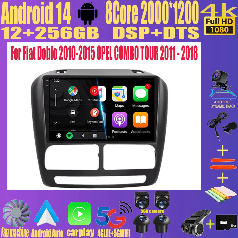 Автомобильный радиоприемник Android 14 для Fiat Doblo 2010-2015 Мультимедийный видеоплеер Навигация Стерео GPS BT Carplay Android Auto 5G WIFI
Автомобильный радиоприемник Android 14 для Fiat Doblo 2010-2015 Мультимедийный видеоплеер Навигация Стерео GPS BT Carplay Android Auto 5G WIFI