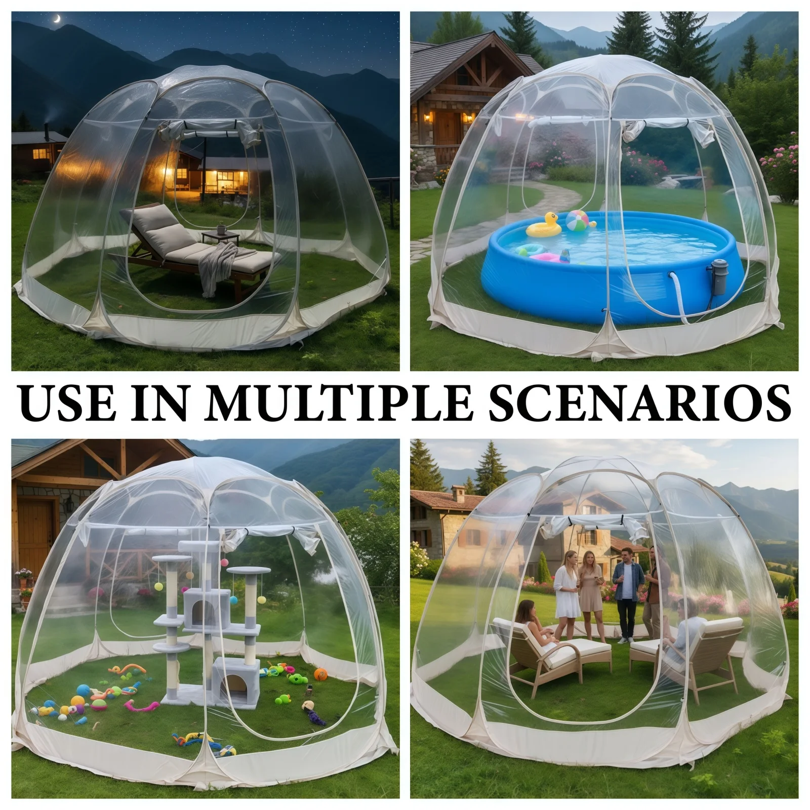 Large Quick-Set Bubble Tent Outdoor Igloo Extreme Cold Resistant for Camping And Backyard Use Portable Winter Shelter
Large Quick-Set Bubble Tent Outdoor Igloo Extreme Cold Resistant for Camping And Backyard Use Portable Winter Shelter