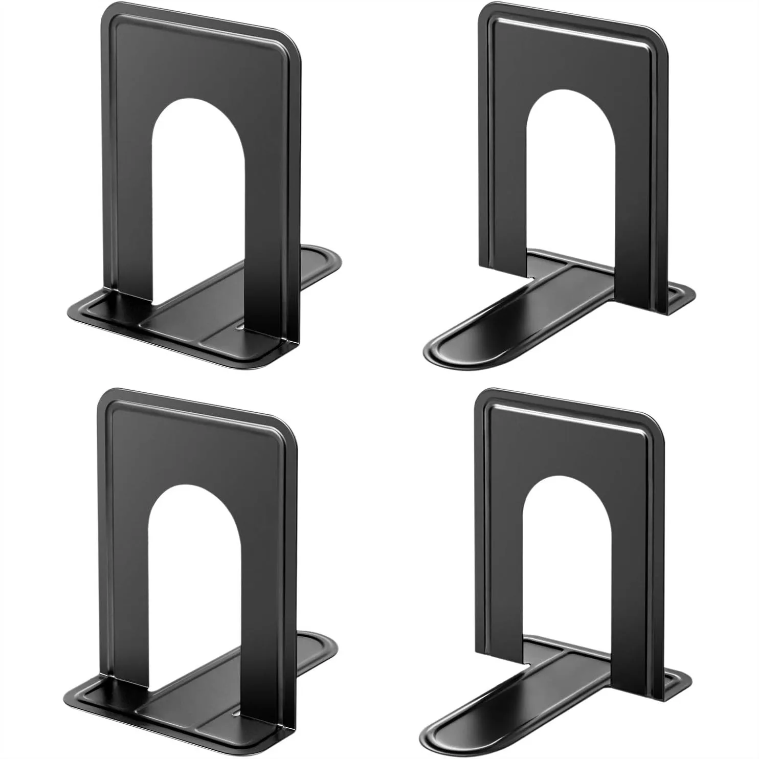 Heavy Duty Bookends for Shelves, Non-Skid Metal Book End Stopper for Books and CDs, 6x4.6x6 in Black, 4 Pieces
Heavy Duty Bookends for Shelves, Non-Skid Metal Book End Stopper for Books and CDs, 6x4.6x6 in Black, 4 Pieces