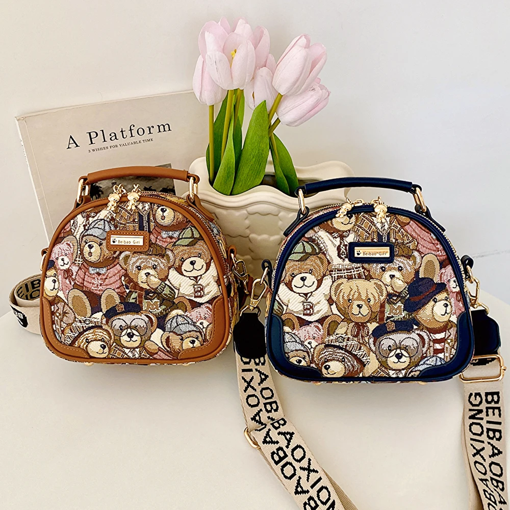 BeiBaoBao Brand Lady Shoulder Bag Circular Women's Bag 2023 Trend Crossbody Bag For Girl Fashion Bear Jacquard Pattern Handbag
BeiBaoBao Brand Lady Shoulder Bag Circular Women's Bag 2023 Trend Crossbody Bag For Girl Fashion Bear Jacquard Pattern Handbag