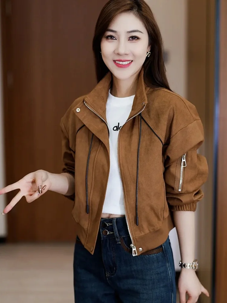 Faionable Retro Suede ort Jaet Women's Cotton Lined Casual Versatile Autumn Winter New Arrival Hot Fire Beau Lady Sle
Faionable Retro Suede ort Jaet Women's Cotton Lined Casual Versatile Autumn Winter New Arrival Hot Fire Beau Lady Sle