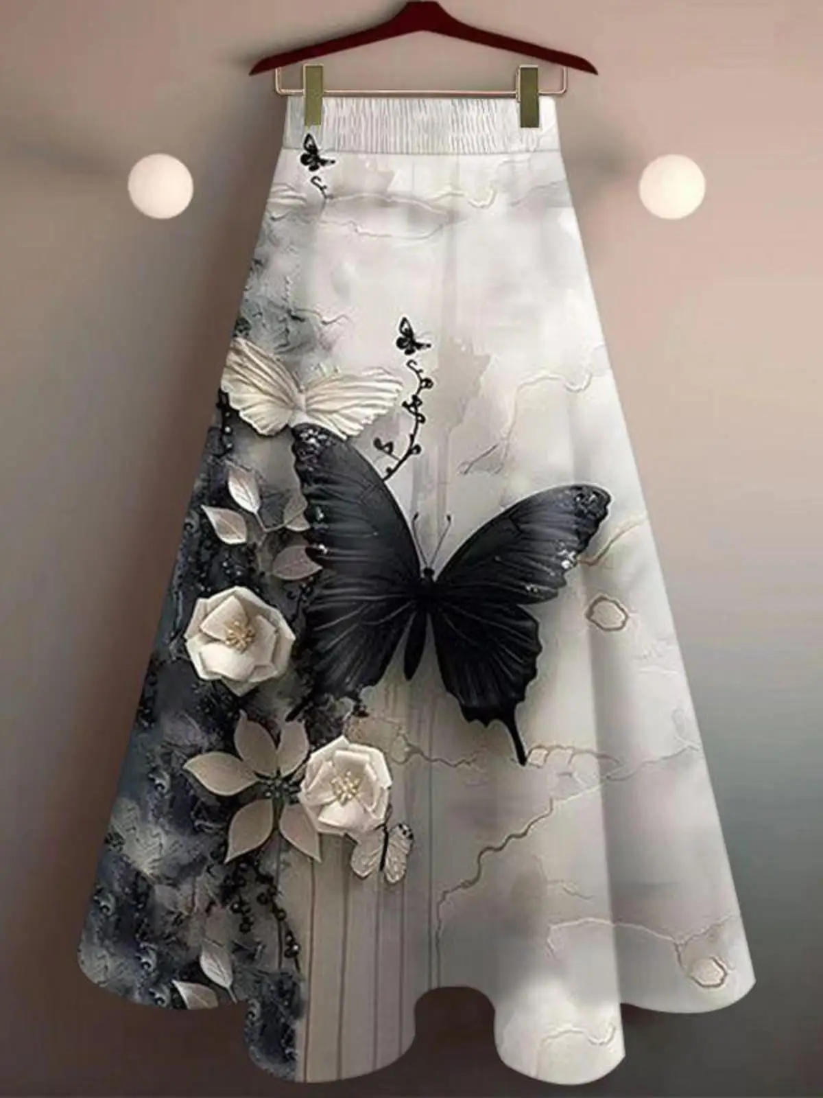 Sli Mid-Length f Skirt Women's Faion Print Flared Draped Slimming Knee-Covering High Waist Skirt Stand Fit A-Line
Sli Mid-Length f Skirt Women's Faion Print Flared Draped Slimming Knee-Covering High Waist Skirt Stand Fit A-Line