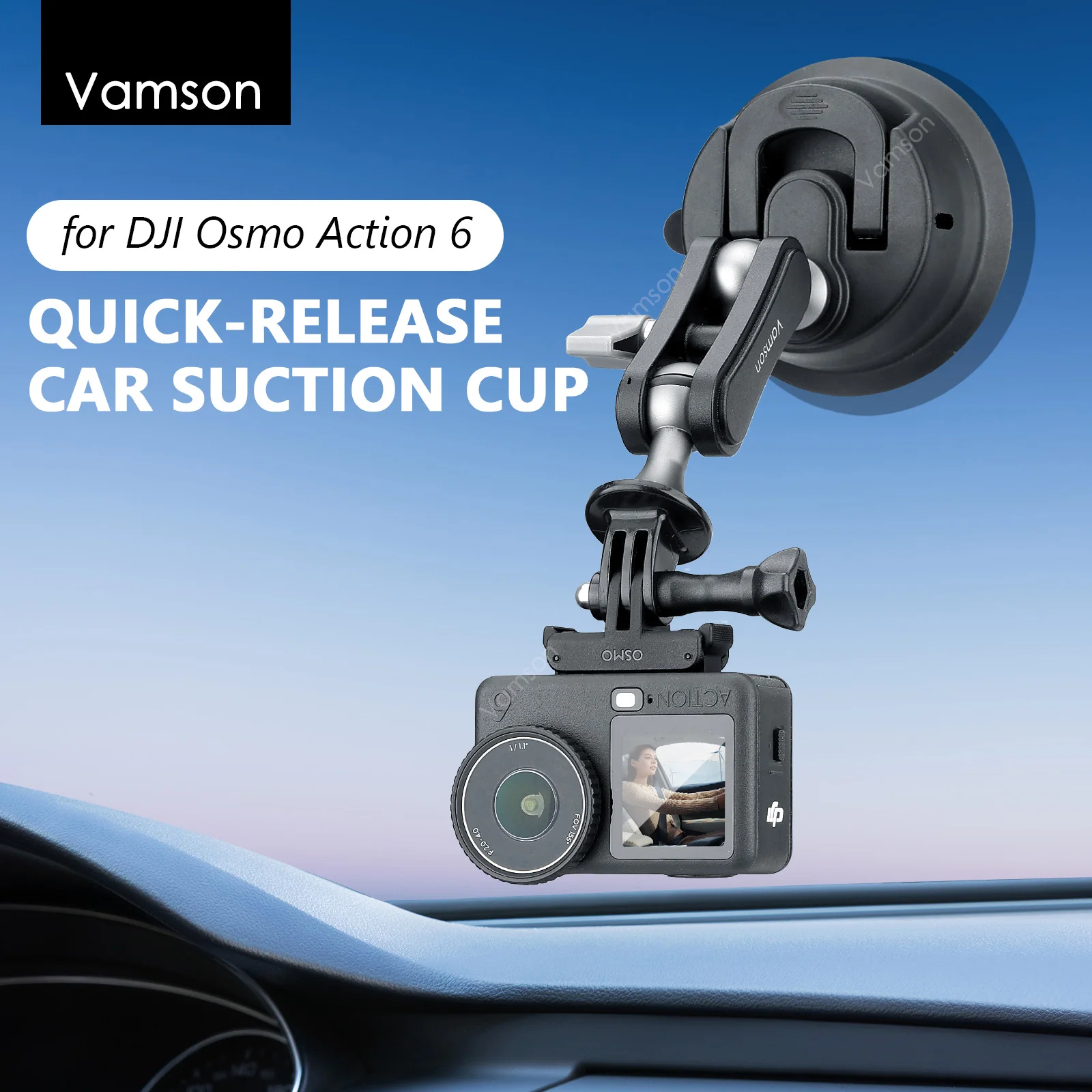 Vamson Car Suction Cup Mount for DJI Osmo Action 6/5/4/Nano 360 Sports Camera 360° Swivel Vacuum Windshield Bracket for Shooting
Vamson Car Suction Cup Mount for DJI Osmo Action 6/5/4/Nano 360 Sports Camera 360° Swivel Vacuum Windshield Bracket for Shooting