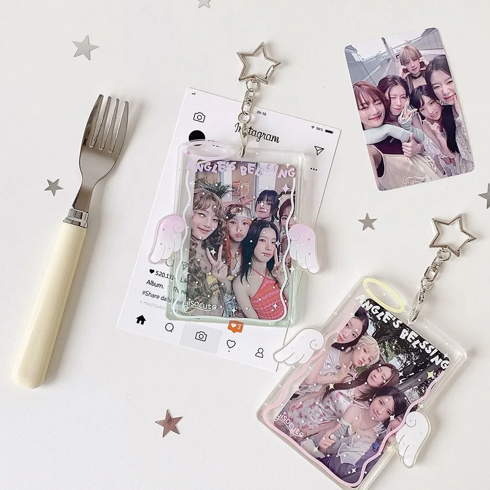 Cute Acrylic Kpop Card Holder 3 Inch Keychain Album Binder Photo Frame Protective Angel Wing Badge ID Holder Bag Pendant
Cute Acrylic Kpop Card Holder 3 Inch Keychain Album Binder Photo Frame Protective Angel Wing Badge ID Holder Bag Pendant