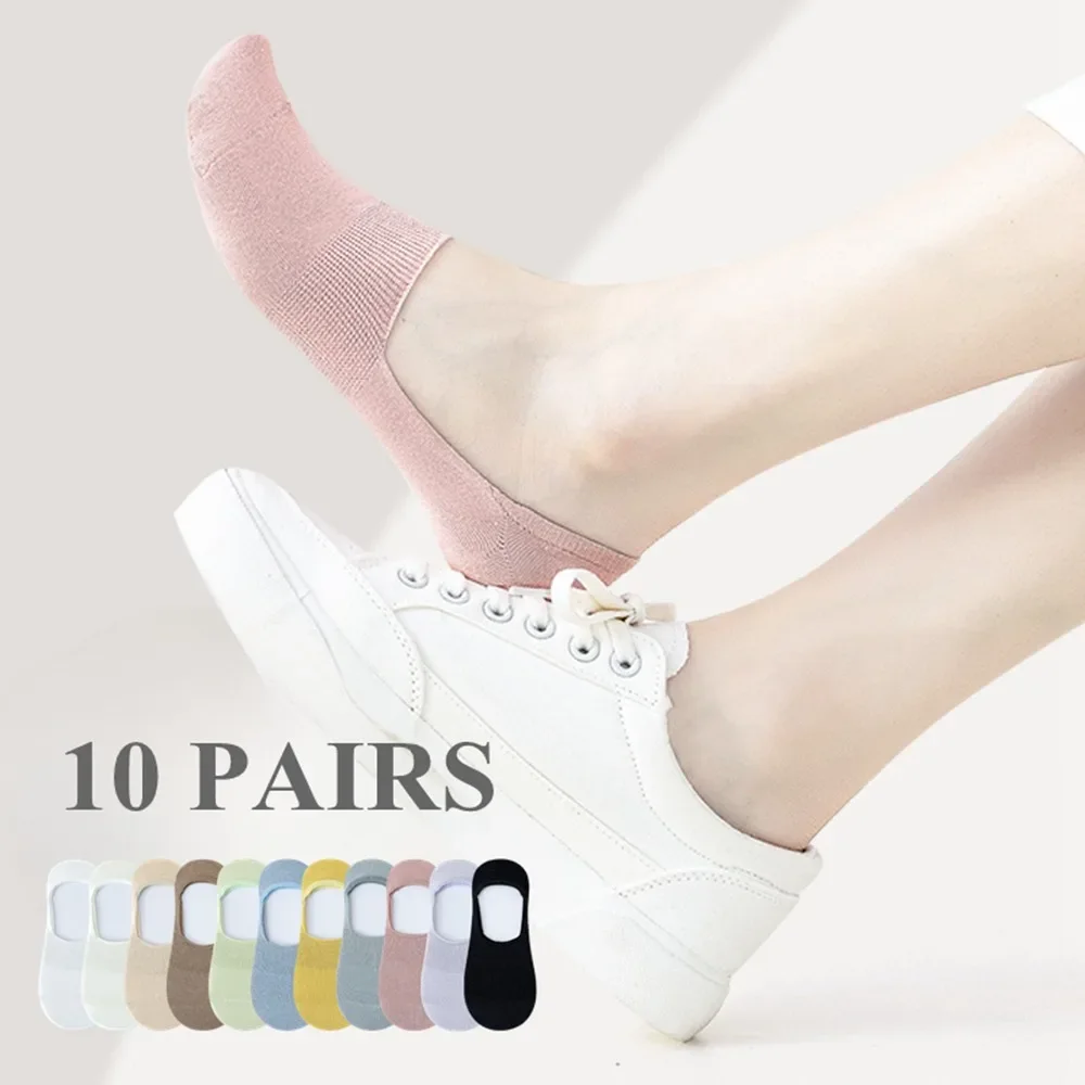 10 Pairs Invisible No-show Socks Women Anti-slip Summer Thin Low Cut Slipper Socks High Quality Cotton Short Socks Ladies
10 Pairs Invisible No-show Socks Women Anti-slip Summer Thin Low Cut Slipper Socks High Quality Cotton Short Socks Ladies