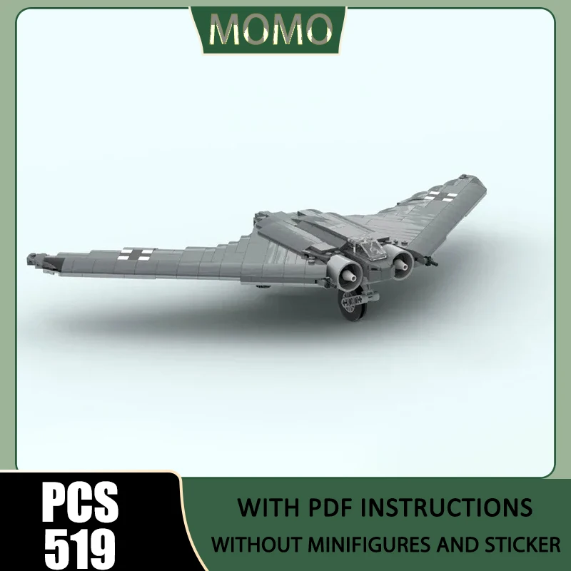 Military Aircraft Model Moc Building Bricks Horten HO-229V3-German Livery Technology Modular Blocks Gift Toys DIY Sets Assembly
Military Aircraft Model Moc Building Bricks Horten HO-229V3-German Livery Technology Modular Blocks Gift Toys DIY Sets Assembly