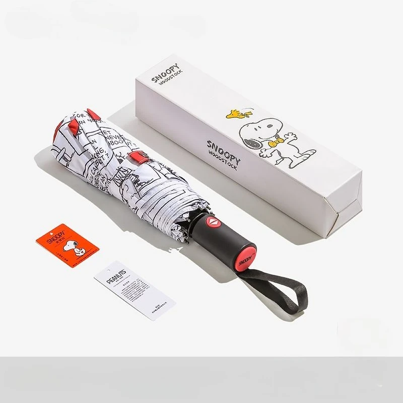 Автоматический складной зонт Snoopy, модный солнечный и дождливый солнцезащитный крем, защита от ультрафиолета и ветрозащитный зонт от солнца
Автоматический складной зонт Snoopy, модный солнечный и дождливый солнцезащитный крем, защита от ультрафиолета и ветрозащитный зонт от солнца