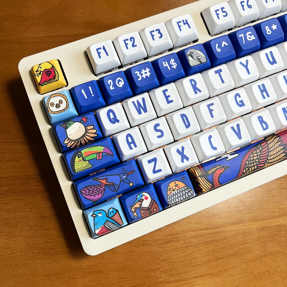 Hundred birds chaofeng/blue cute mechanical keyboard personalized creative keycap PBT five-sided KCA original XDA customization
Hundred birds chaofeng/blue cute mechanical keyboard personalized creative keycap PBT five-sided KCA original XDA customization