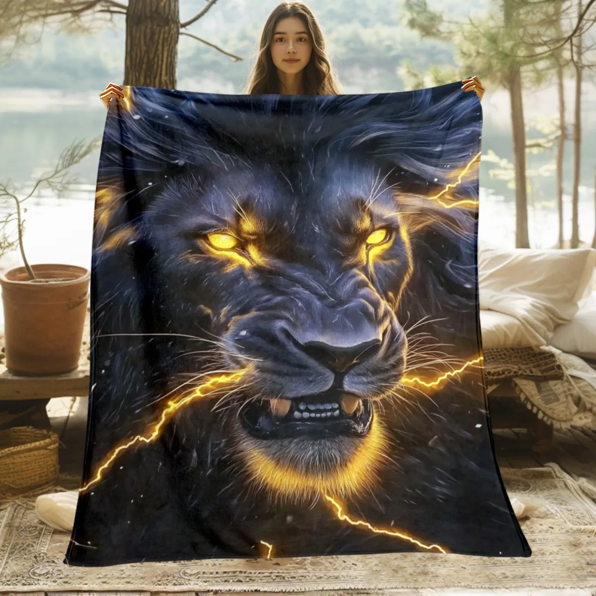 Thunder Lion Face Golden Eyes Fleece Blanket Power Animal Art Soft Flannel Throw Wildlife Decor Strong Symbolic Gift HomeTextile
Thunder Lion Face Golden Eyes Fleece Blanket Power Animal Art Soft Flannel Throw Wildlife Decor Strong Symbolic Gift HomeTextile